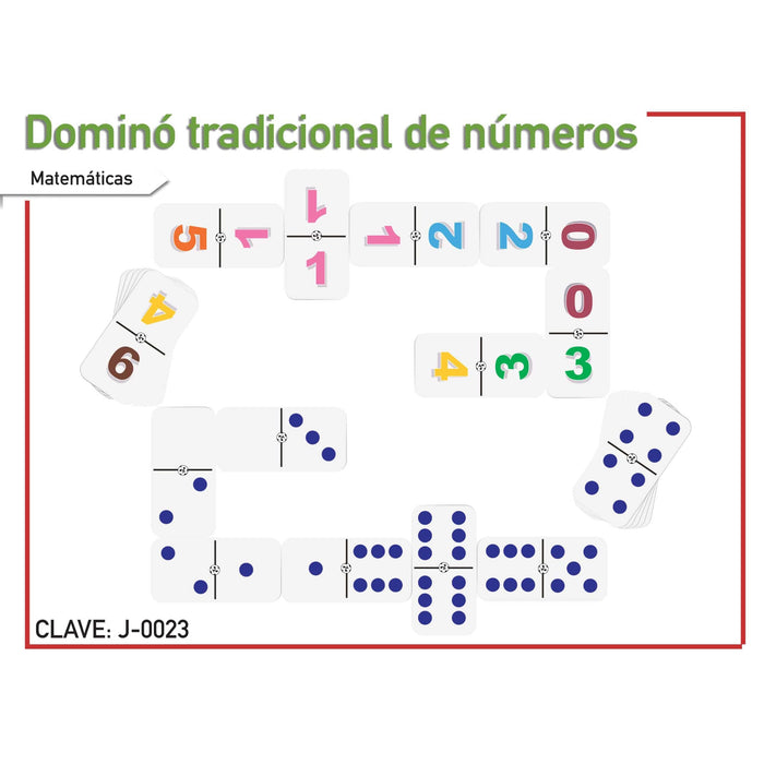 Dominó Tradicional con Números al Reverso