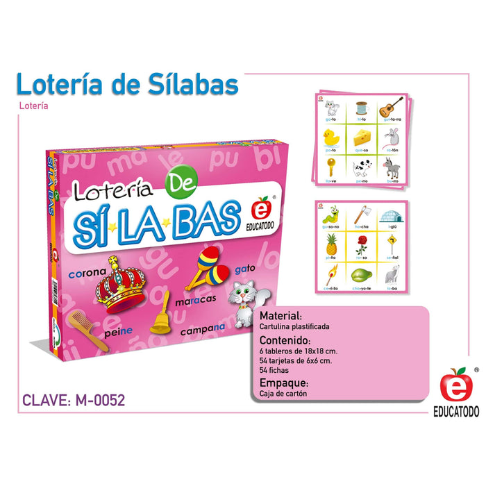 Lotería de Sílabas