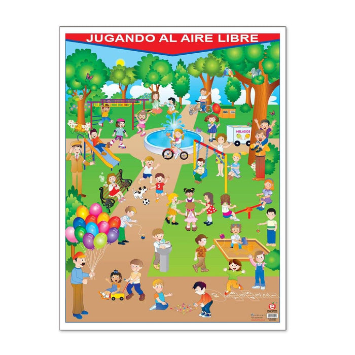 Póster Jugando al Aire Libre