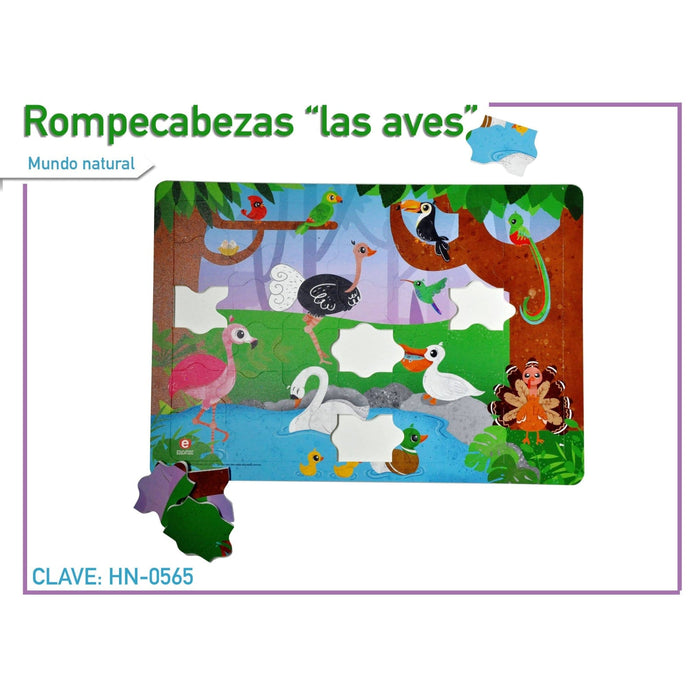 Rompecabezas con marco 42 Piezas  Las Aves