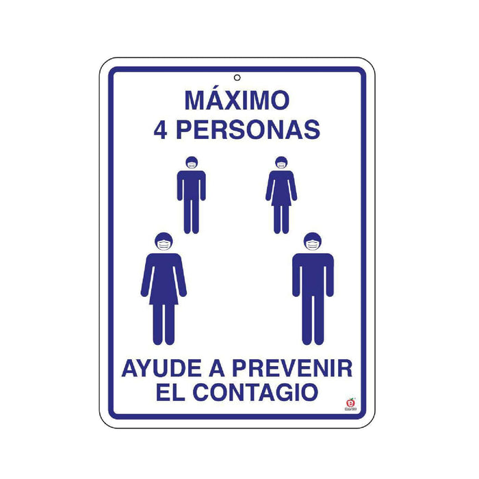 Señal Máximo 4 Personas