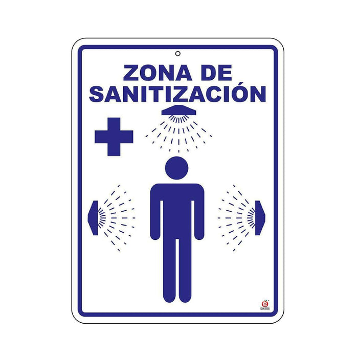 Señal Zona de Sanitización