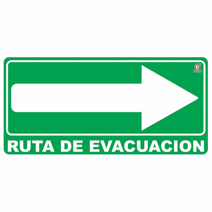 Señalamiento Ruta de Evacuación Derecha