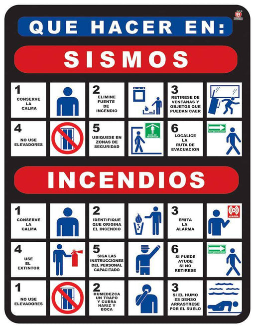 Señalamiento Sismo / Incendio - Educatodo material didáctico y juegos educativos - Educatodo